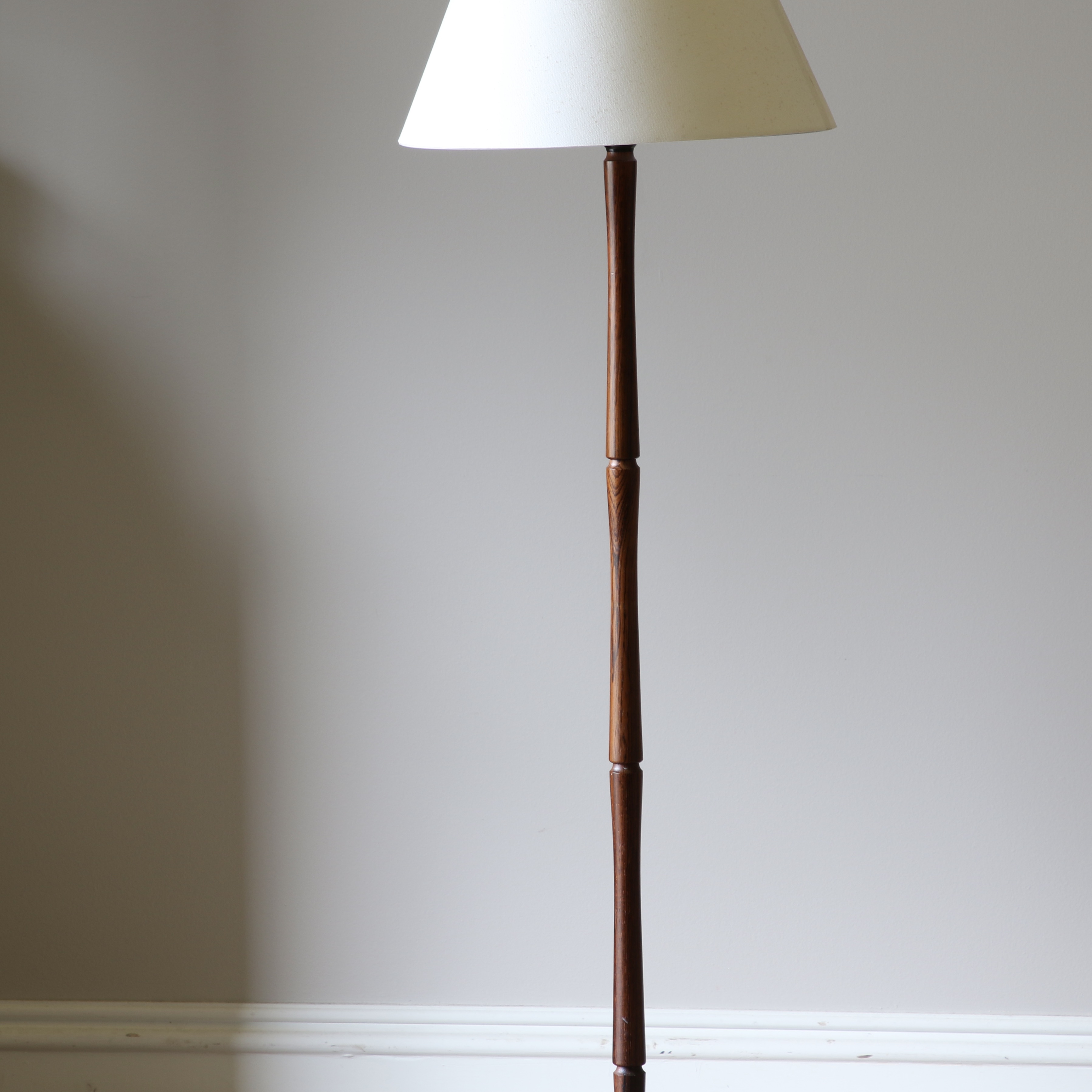 Turned Rosewood Floor Lamp